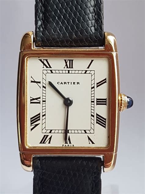 cartier tank reverso solid 18k unisex 1970|1970s cartier watch serial numbers.